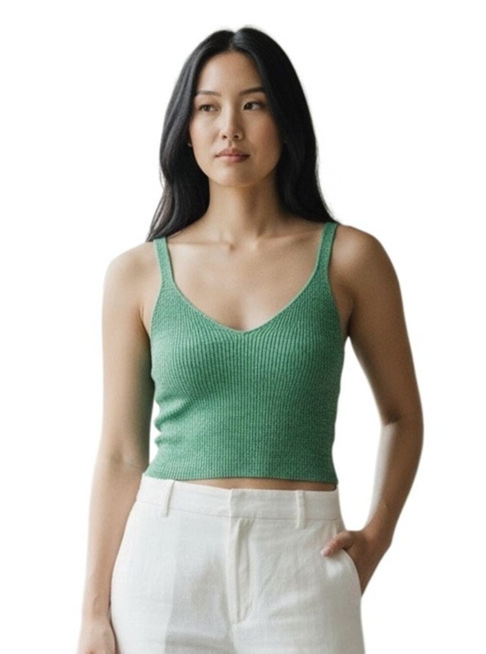Say What? Green Knit Women's Top Size L